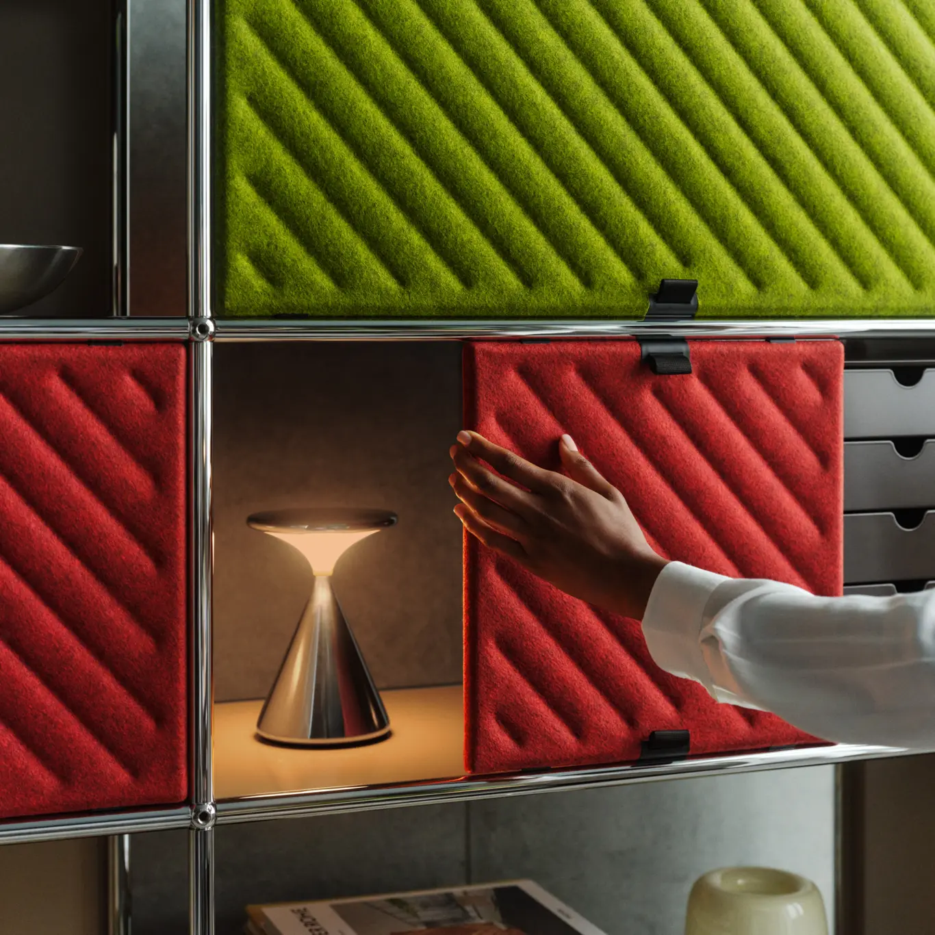 Soft Panel Rack USM Haller Soft Panel - Mobiliario de Diseño e Interiorismo | en linea ...